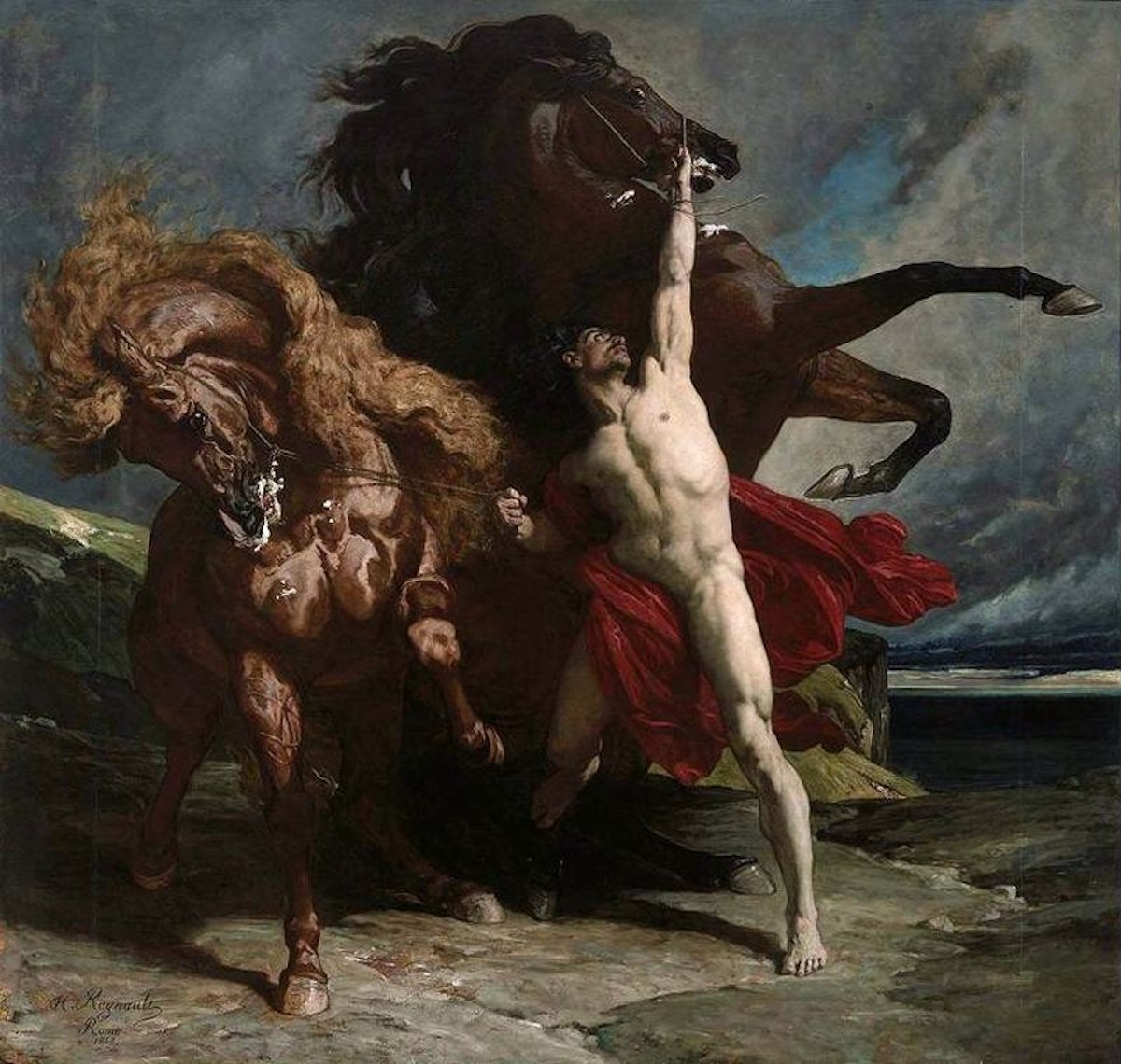 Анри Реньо. Автомедонт и кони Ахилла (1868)