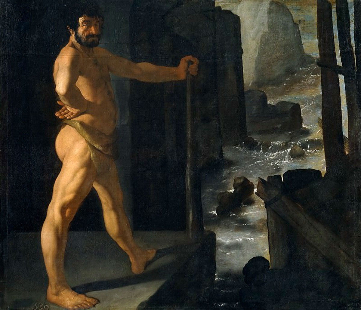 Франсиско де Сурбаран. Геркулес перегородил реку Алфей, 1634