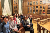 Преподаватели М.В. Королёва и О.В. Болгова со студентами-переводчиками