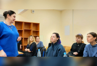 Валерия Евгеньевна Чернявская и студенты и аспиранты Литинститута