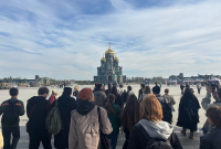 Студенты Литинститута в парке «Патриот»