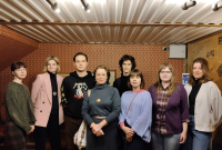 Марина Мясумовна Шитькова со студентами Литинститута