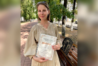 Анастасия Карпова с дипломом конкурса